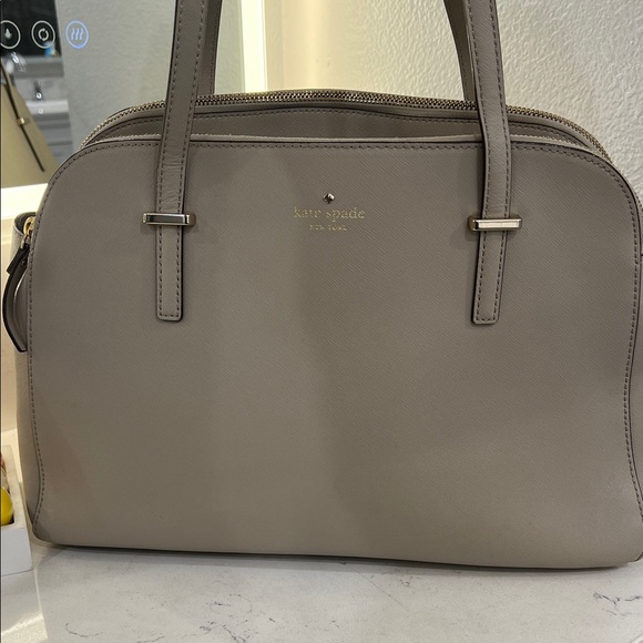 kate spade Handbags - Kate Spade Taupe Satchel Bag. GUC